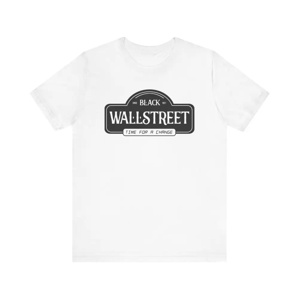 BlackWall Street Logo Short Sleeve Tee - White / XS - T-Shirt