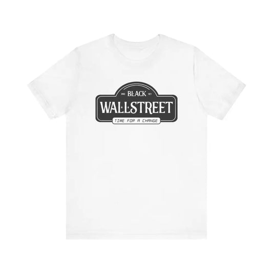 BlackWall Street Logo Short Sleeve Tee - White / XS - T-Shirt